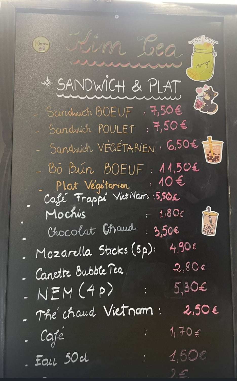 Menu autres