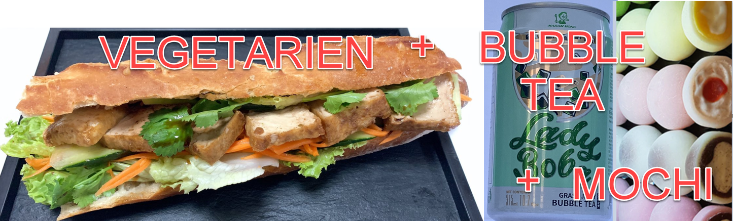 MENU SANDWICH VEGETARIEN + CANETTE BUBBLE TEA + MOCHI M23