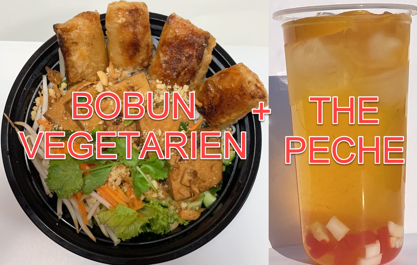 MENU BOBUN VEGETARIEN+ THE AU FRUIT PECHE M42