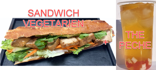 MENU SANDWICH VEGETARIEN + THE AU FRUIT PECHE  M33