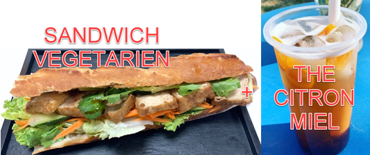 MENU SANDWICH VEGETARIEN+ THE AU FRUIT CITRON MIEL  M36